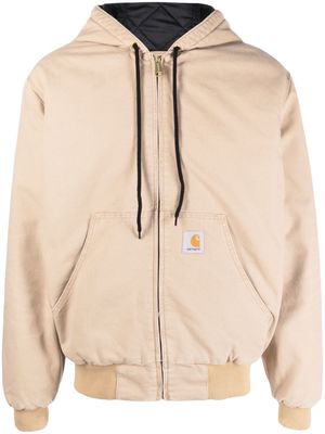 Carhartt WIP Active logo-patch hooded jacket - Neutrals