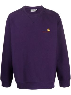 Carhartt WIP American Script logo-embroidered sweatshirt - Purple