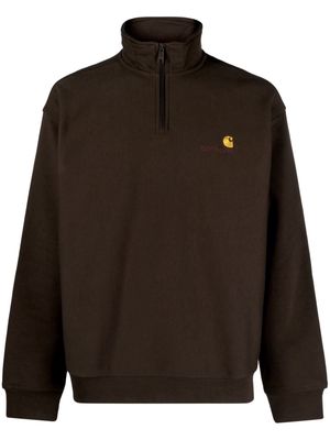 Carhartt WIP American Script zip-up sweatshirt - Brown
