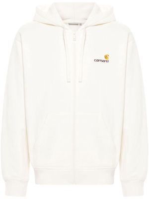 Carhartt WIP American Script zipped hoodie - White