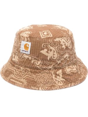 Carhartt WIP bandana-print bucket hat - Brown