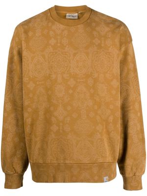 Carhartt WIP baroque print cotton sweatshirt - Brown