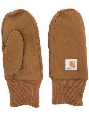 Carhartt WIP Cartson cotton canvas mittens - Brown