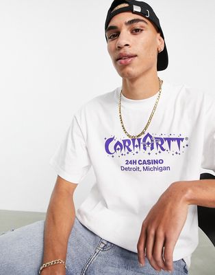 Carhartt WIP casino t-shirt in dark white