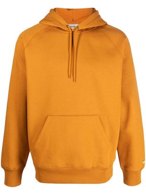 Carhartt WIP Chase logo-embroidered cotton hoodie - Gold