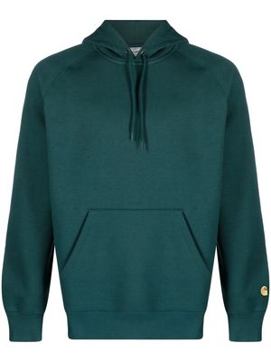 Carhartt WIP Chase logo-embroidered cotton hoodie - Green