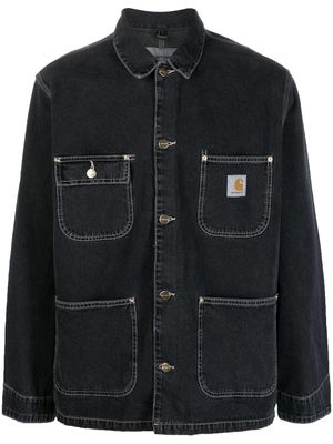 Carhartt WIP chest logo-patch denim jacket - Black