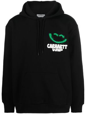 Carhartt WIP chest logo-patch hoodie - Black