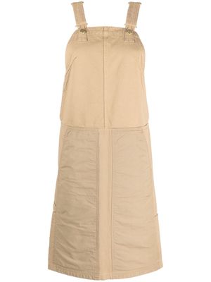 Carhartt WIP corduroy oversize dungaree dress - Neutrals