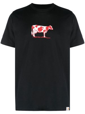 Carhartt WIP cow-print organic cotton T-shirt - Black