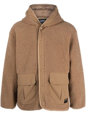Carhartt WIP Devin faux-shearling hooded jacket - Brown