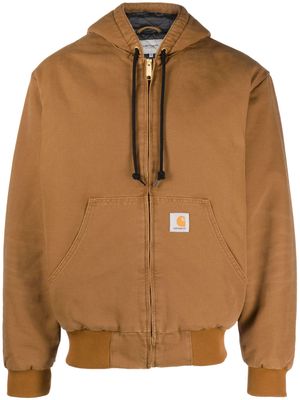 Carhartt WIP drawstring cotton hooded jacket - Brown