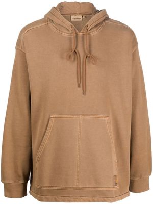 Carhartt WIP drawstring-hem cotton hoodie - Brown