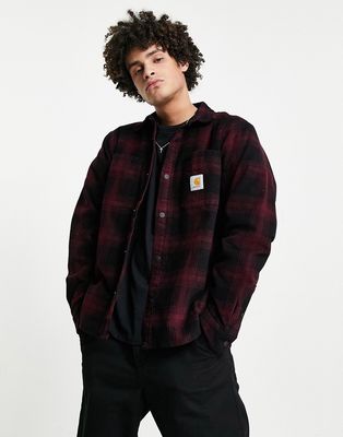 Carhartt WIP dustin check overshirt in red