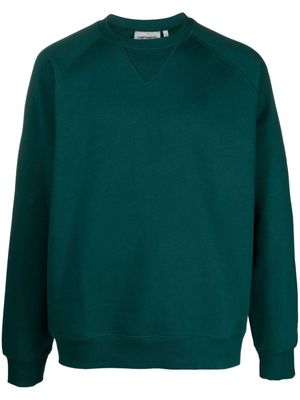 Carhartt WIP embroidered-logo cotton-blend sweatshirt - Green