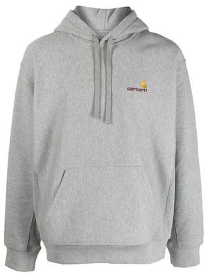 Carhartt WIP embroidered-logo cotton hoodie - Grey