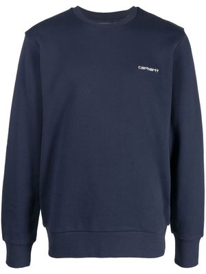 Carhartt WIP embroidered-logo cotton sweatshirt - Blue