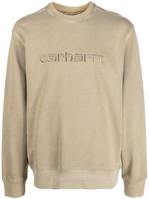 Carhartt WIP embroidered-logo cotton sweatshirt - Brown