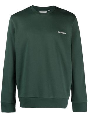 Carhartt WIP embroidered-logo cotton sweatshirt - Green