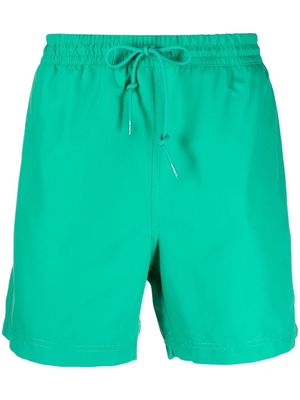 Carhartt WIP embroidered-logo drawstring-waist swim shorts - Green