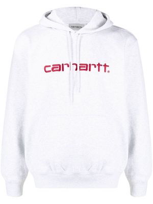 Carhartt WIP embroidered-logo hoodie - Grey