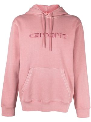 Carhartt WIP embroidered-logo hoodie - Pink
