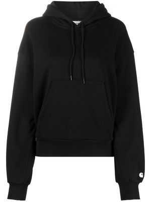 Carhartt WIP embroidered-logo long-sleeve hoodie - Black