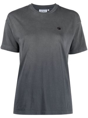 Carhartt WIP embroidered-logo organic-cotton T-Shirt - Grey