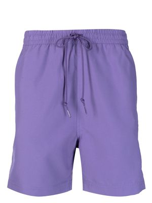 Carhartt WIP embroidered-logo swim shorts - Purple