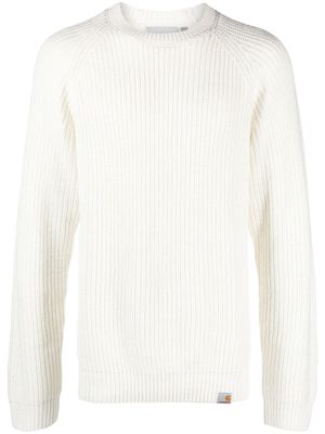 Carhartt WIP Forth logo-patch ribbed jumper - White