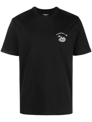 Carhartt WIP Frontier logo-print T-shirt - Black