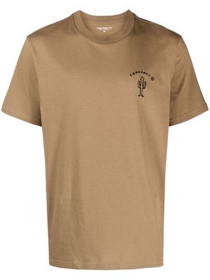 Carhartt WIP Frontier logo-print T-shirt - Brown