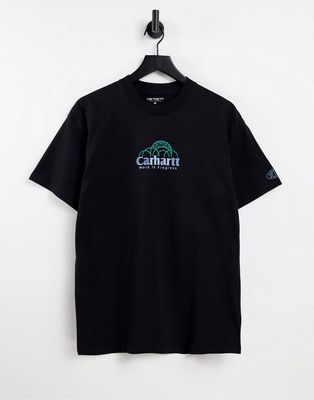 Carhartt WIP geo script embroidered T-shirt in black