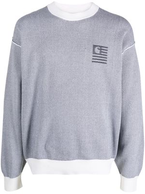 Carhartt WIP intarsia-logo long-sleeve jumper - White