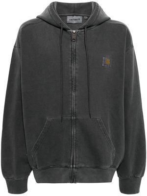 Carhartt WIP logo-appliqué zip-up hoodie - Grey