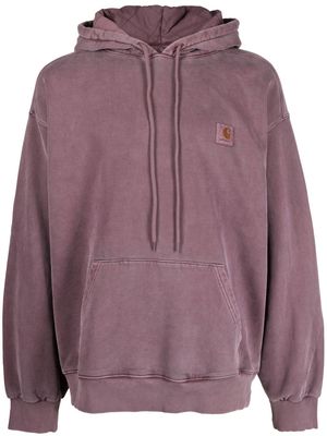 Carhartt WIP logo cotton hoodie - Purple