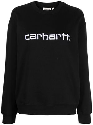 Carhartt WIP logo-embroidered cotton sweatshirt - Black