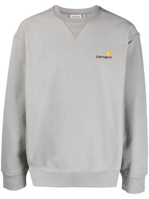 Carhartt WIP logo-embroidered cotton sweatshirt - Grey