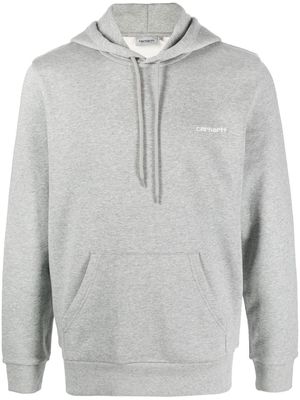 Carhartt WIP logo-embroidered drawstring hoodie - Grey