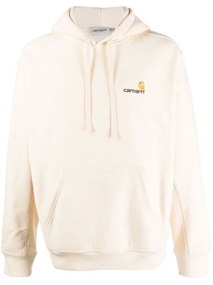 Carhartt WIP logo embroidered hoodie - Neutrals