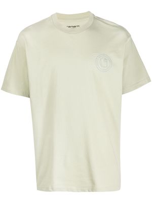 Carhartt WIP logo-embroidered organic-cotton T-shirt - Green