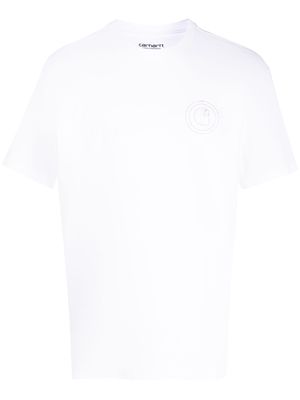 Carhartt WIP logo-embroidered organic-cotton T-shirt - White