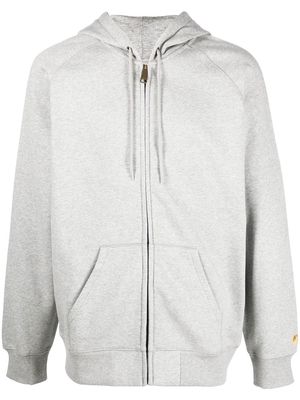Carhartt WIP logo-embroidered zip-up hoodie - Grey