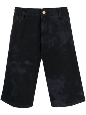 Carhartt WIP logo-patch bleached shorts - Black