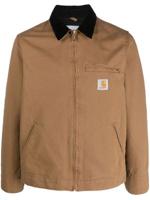 Carhartt WIP logo-patch bomber jacket - Brown
