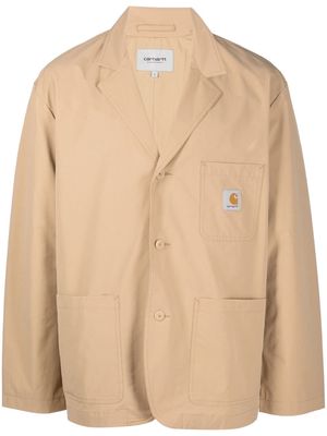 Carhartt WIP logo-patch buttoned-up blazer - Neutrals