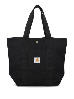 Carhartt WIP logo-patch canvas tote bag - Black