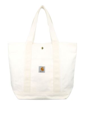 Carhartt WIP logo-patch canvas tote bag - White