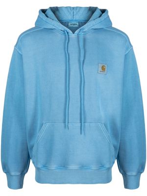 Carhartt WIP logo patch cotton hoodie - Blue