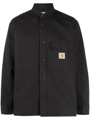 Carhartt WIP logo-patch cotton shirt - Black